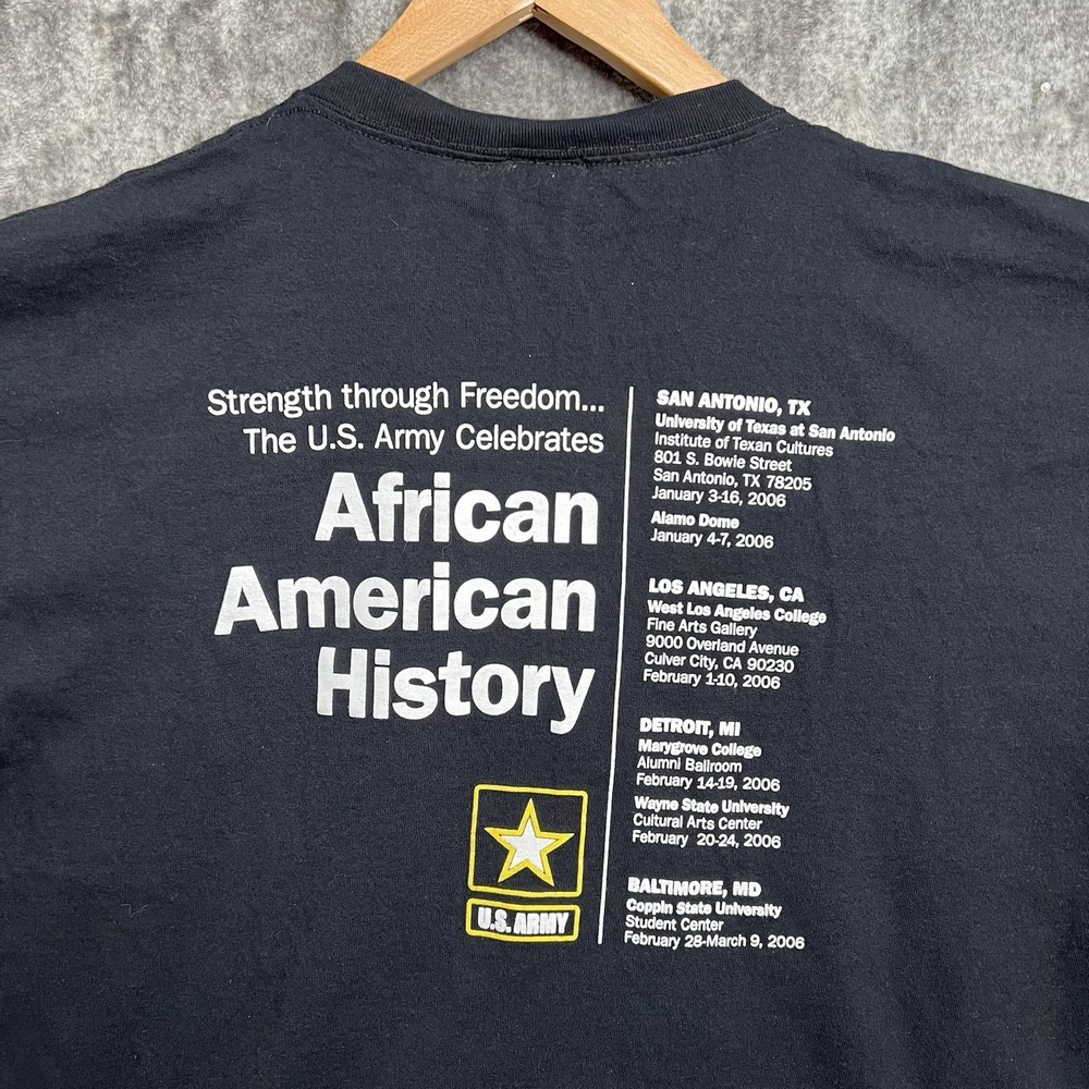 Vintage Y2K Black History Men's XL Army African American History T Shirt - Picture 5 of 6